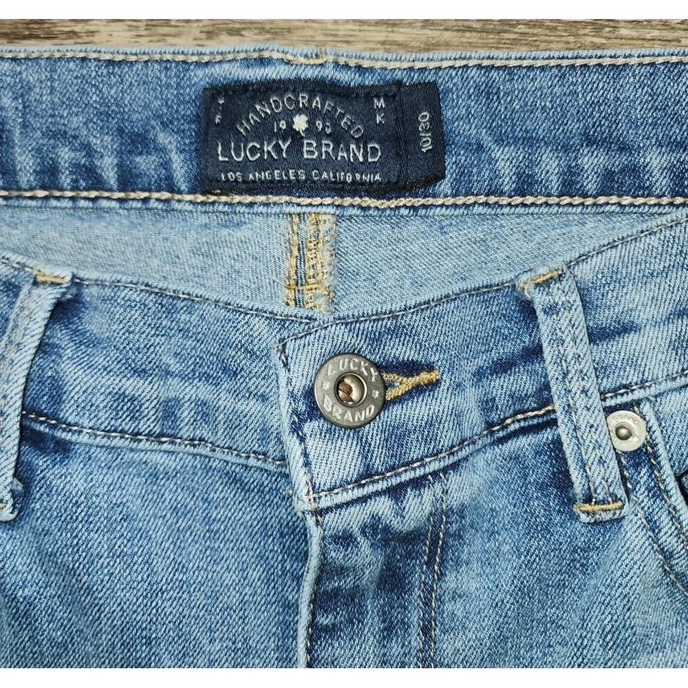 Lucky Brand Women's 10/30 Distressed Charlie Skinny Blue Jeans - Picture 2 of 10